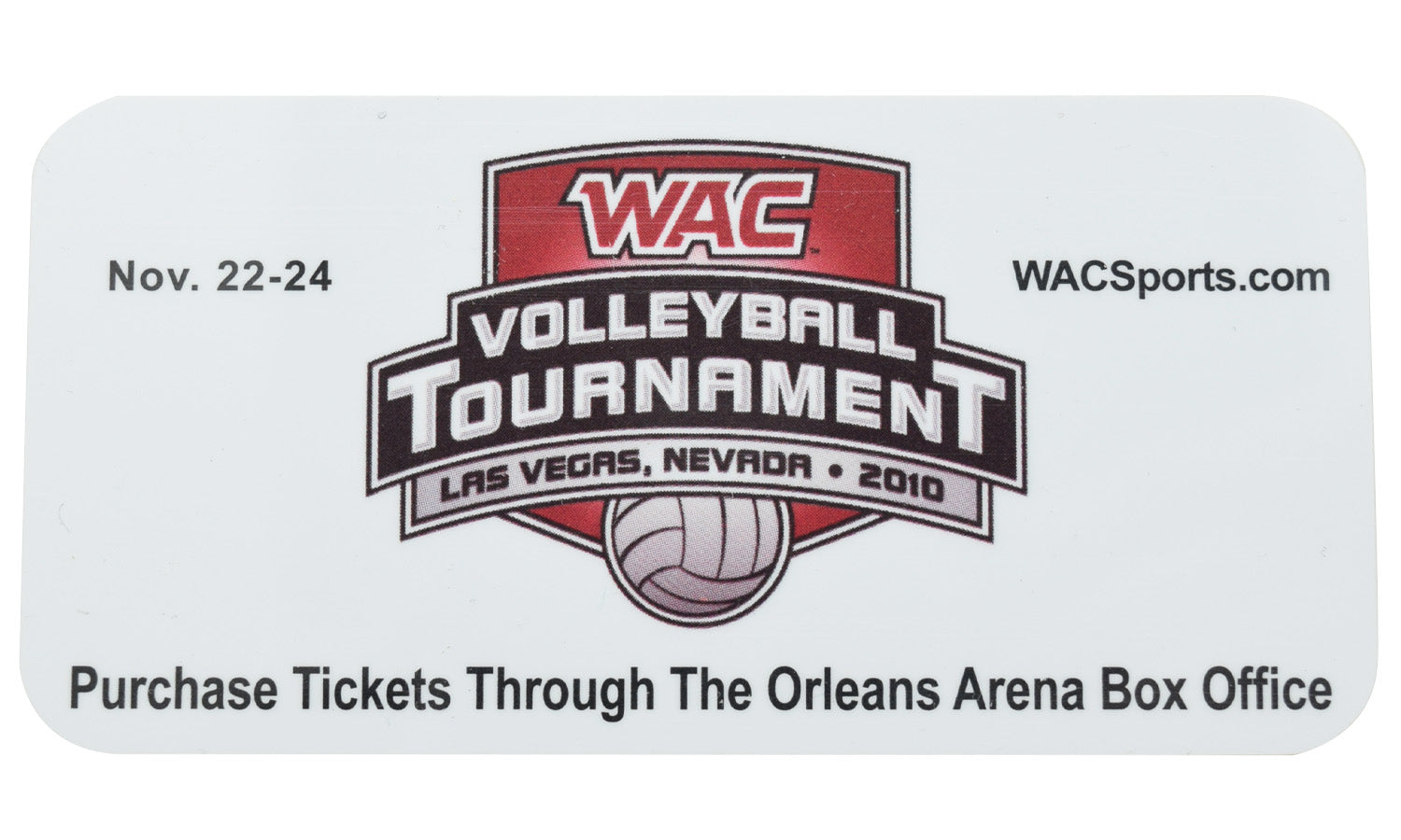 Orleans Casino Las Vegas Nevada WAC Volleyball Tournament Hotel Room Key