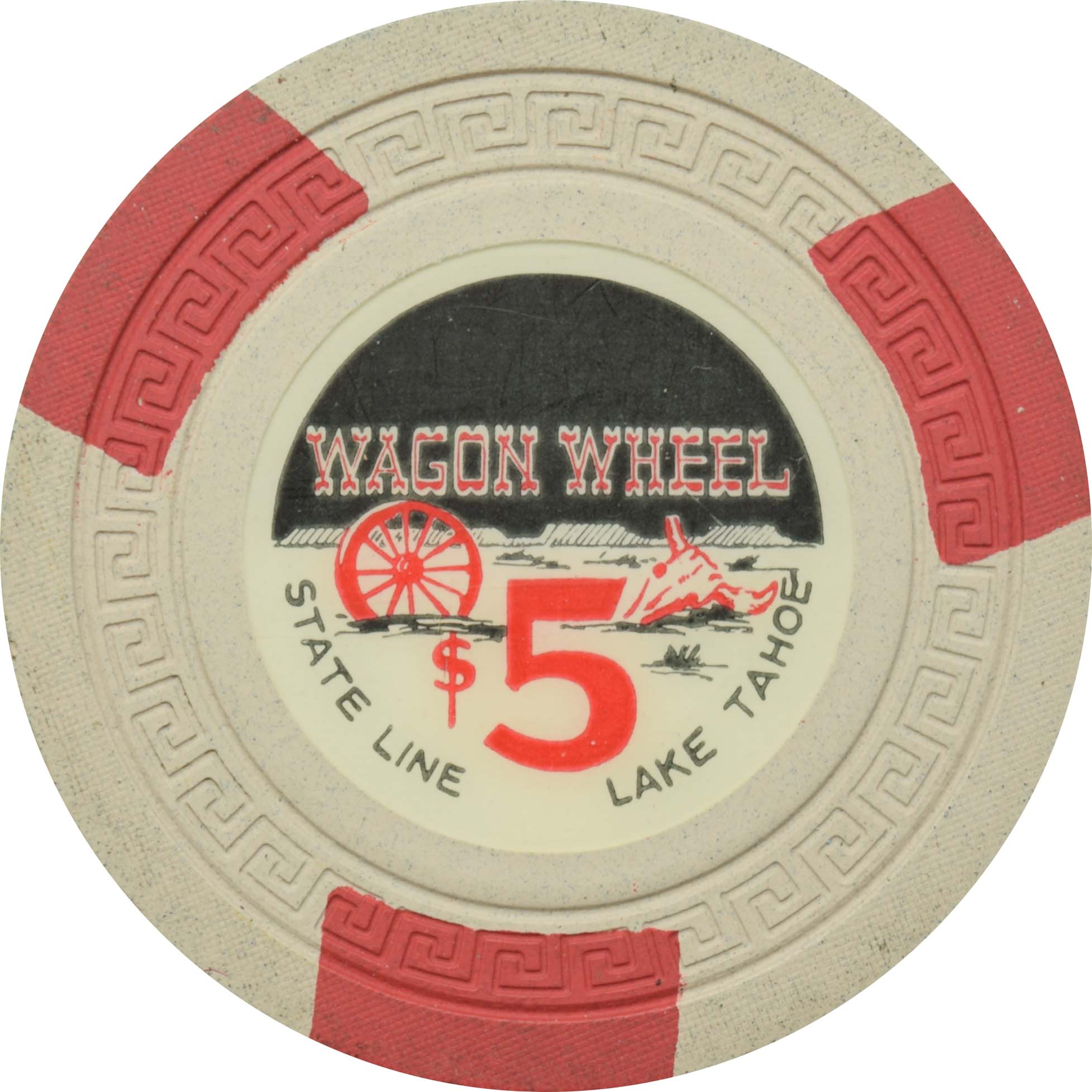 Harvey's (Wagon Wheel) Casino Lake Tahoe Nevada $5 Chip 1960