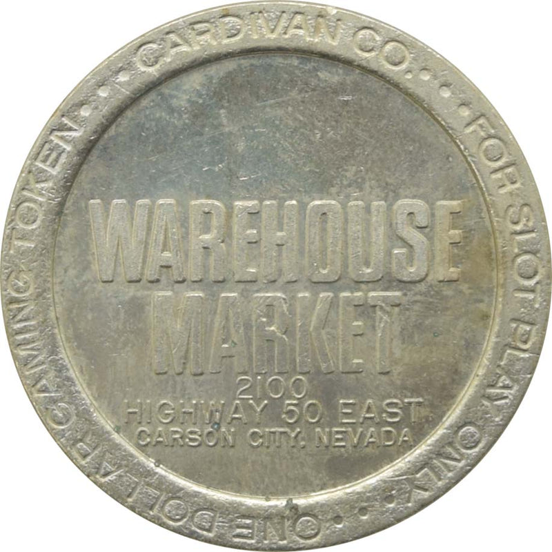 Warehouse Market Casino 2100 Highway 50 East $1 Token 1986