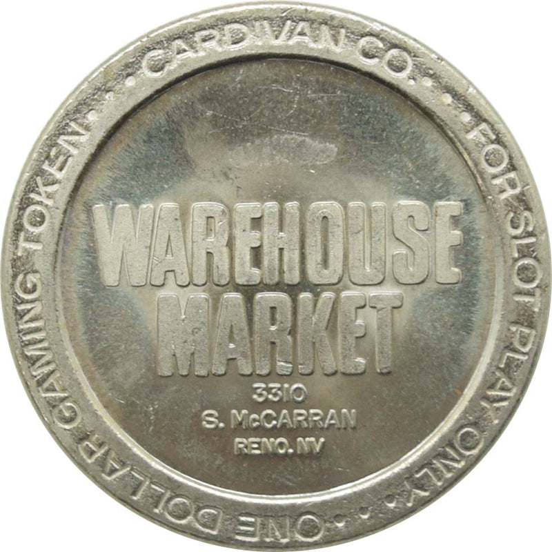 Warehouse Market Casino 3310 S. McCarran $1 Token 1986