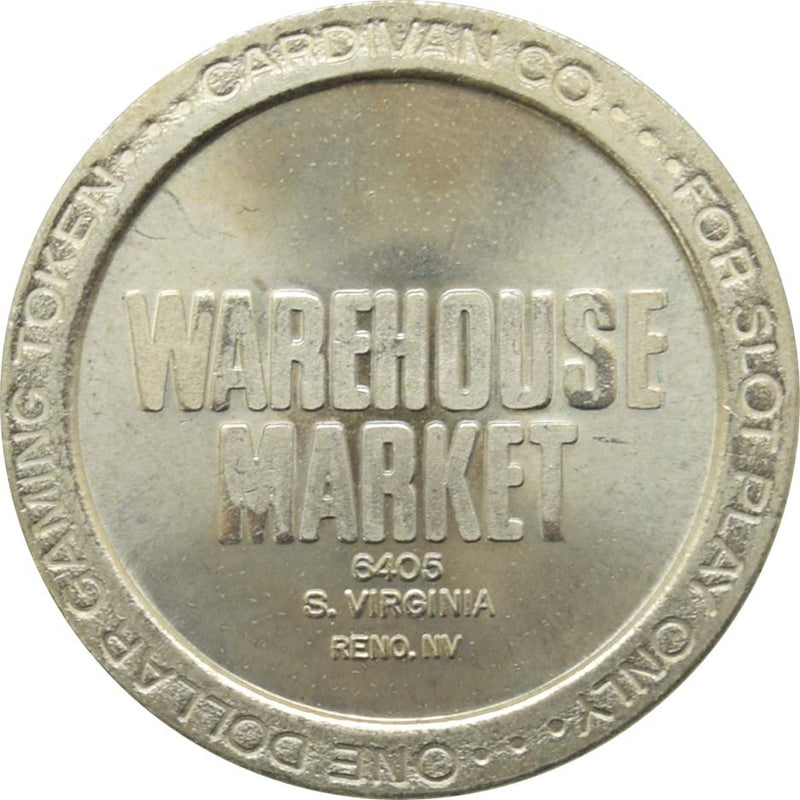 Warehouse Market Casino 6405 S. Virginia $1 Token 1986