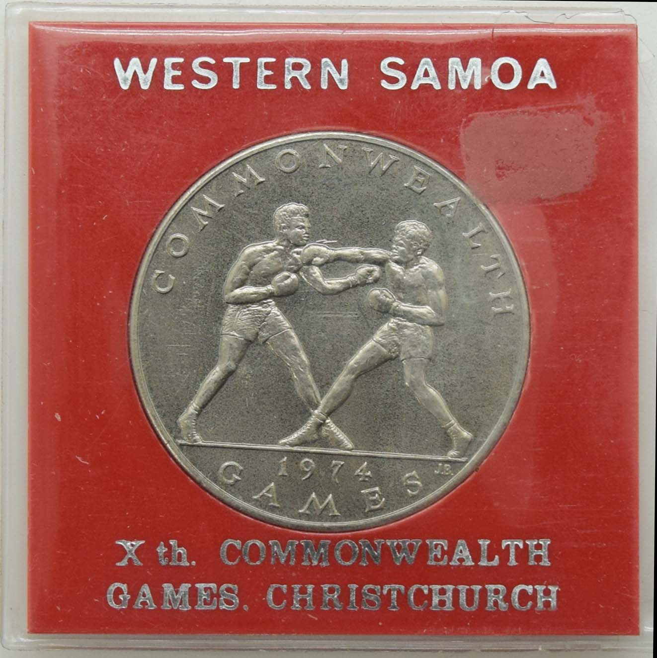 Commonwealth Games 1974 Christ Church $1 Token Samoa I Sisifo