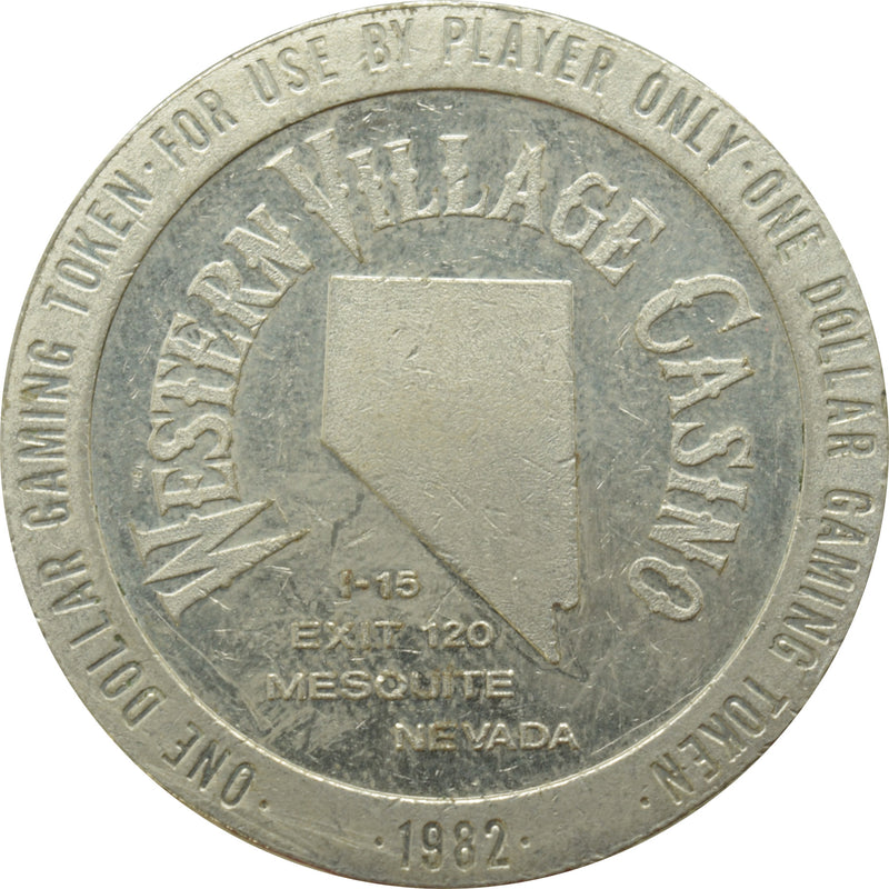 Western Village Casino Mesquite Nevada $1 Token 1982