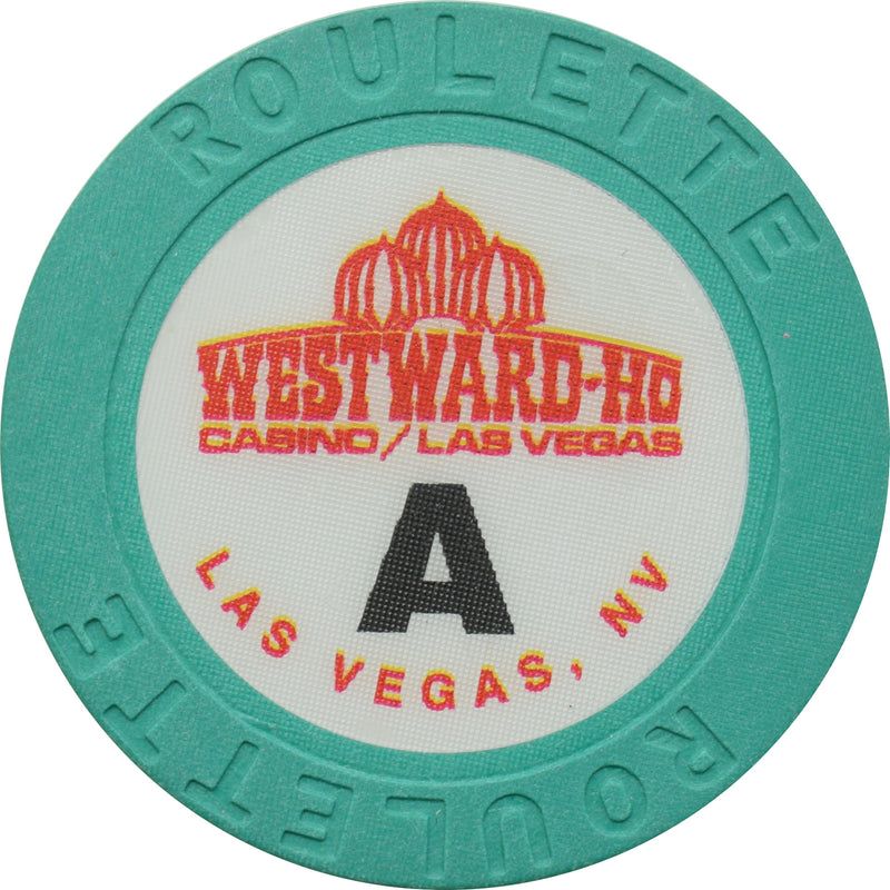 Westward Ho Casino Las Vegas Nevada Green Roulette A Chip 1998