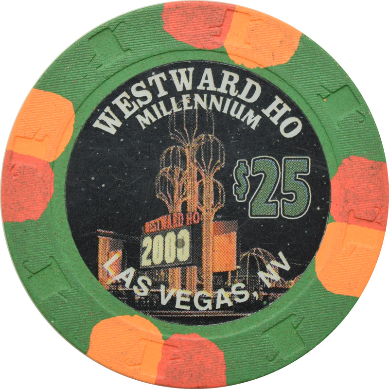 Westward Ho Casino Las Vegas Nevada $25 Puttin' on the Ritz Millennium Chip 1999