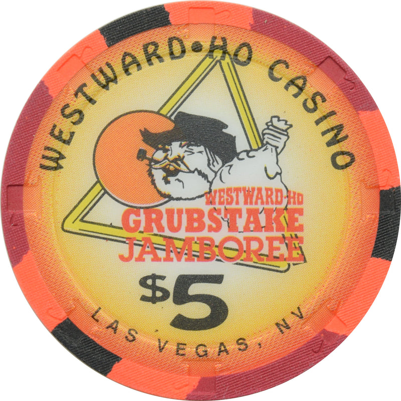 Westward Ho Casino Las Vegas Nevada $5 Grubstake Jamboree Chip 1996