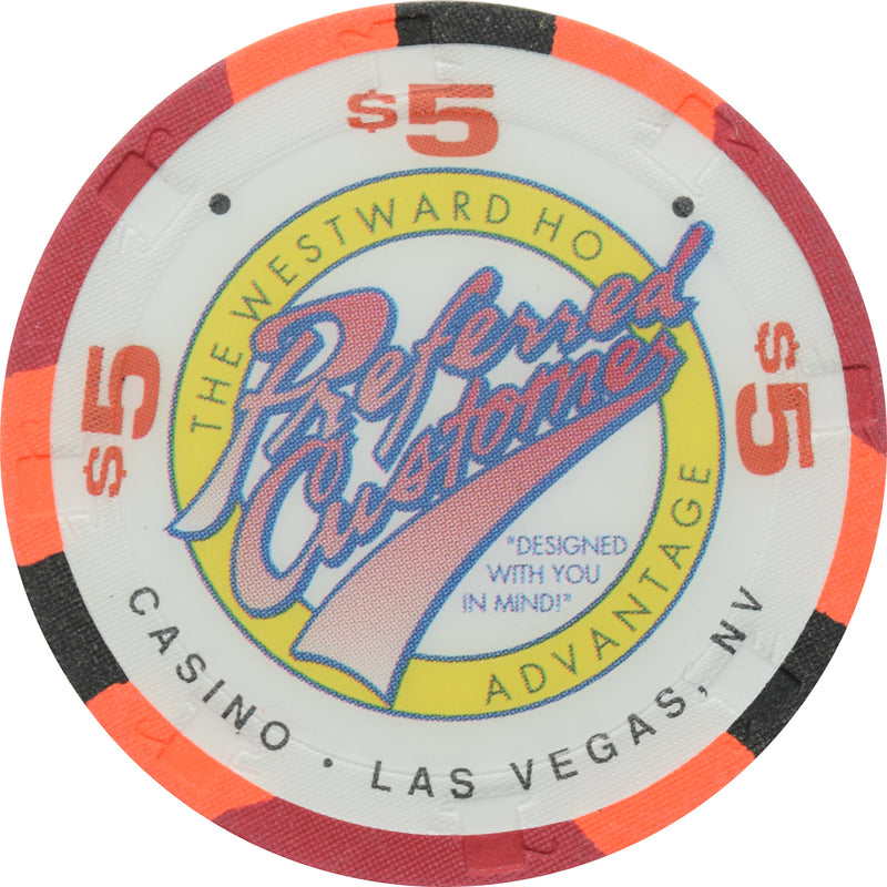 Westward Ho Casino Las Vegas Nevada $5 Grubstake Jamboree Chip 1996