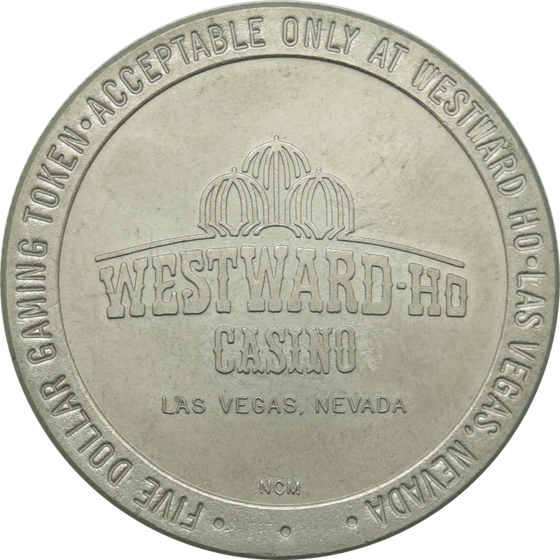Westward Ho Casino Las Vegas Nevada $5 Token 1988
