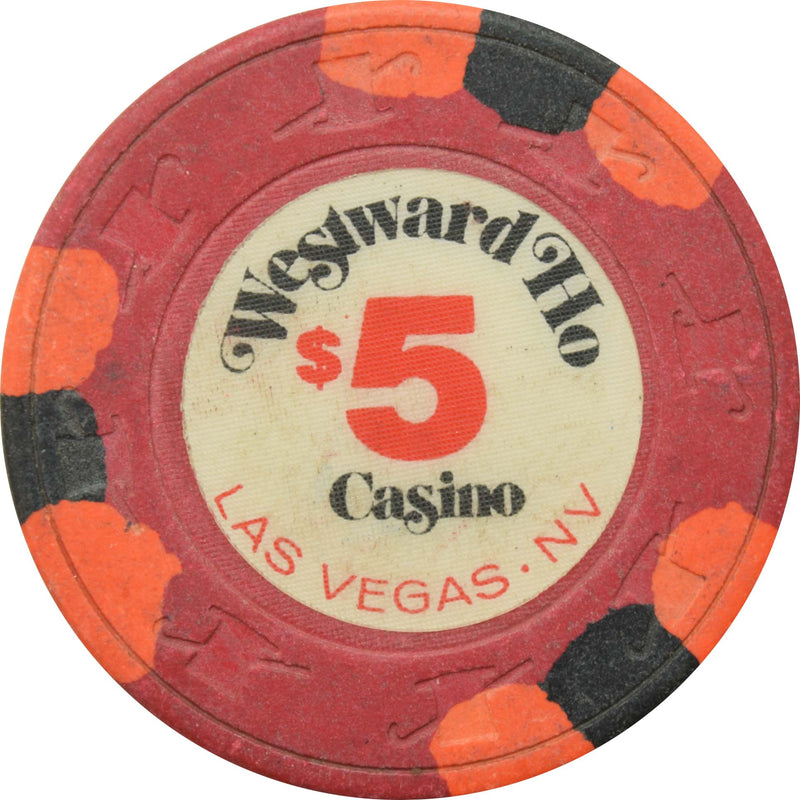 Westward Ho Casino Las Vegas Nevada $5 Chip 1971