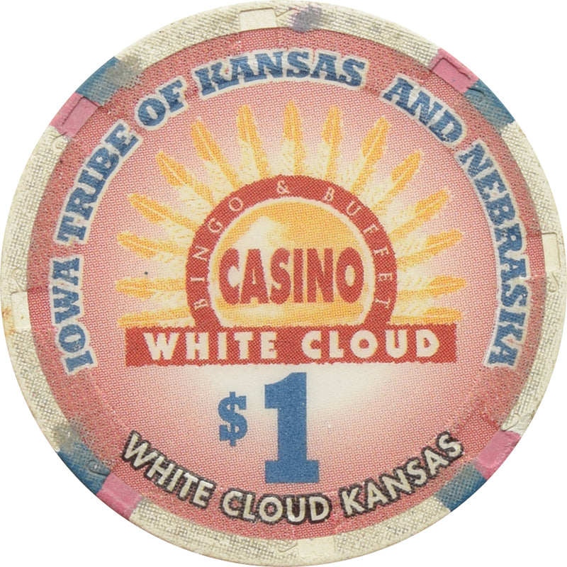 Casino White Cloud White Cloud Kansas $1 Chip