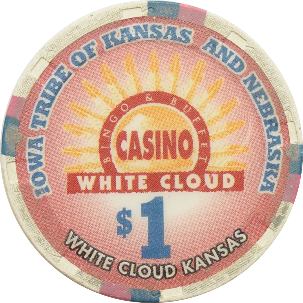 Casino White Cloud White Cloud Kansas $1 Chip