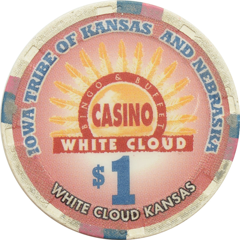 Casino White Cloud White Cloud Kansas $1 Chip