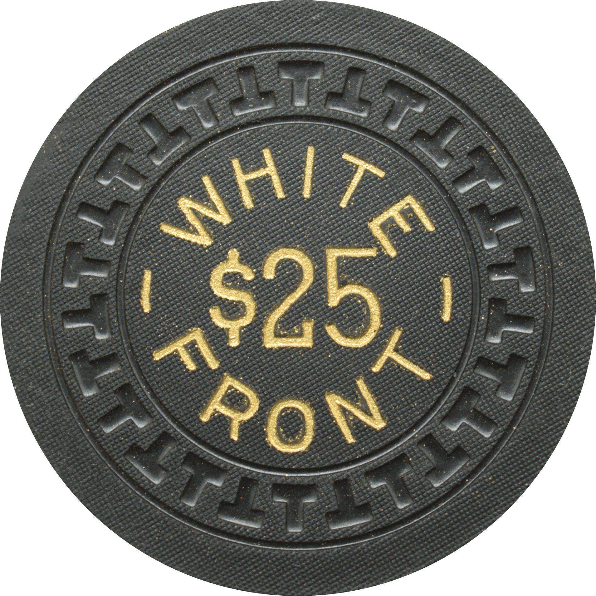 White Front Illegal Casino Hot Springs Arkansas $25 Chip