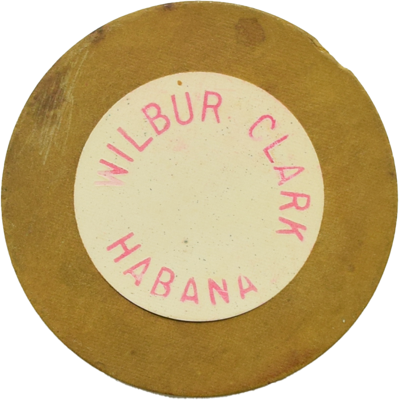 Wilbur Clark's Casino Havana Cuba Mustard C&S Roulette Chip