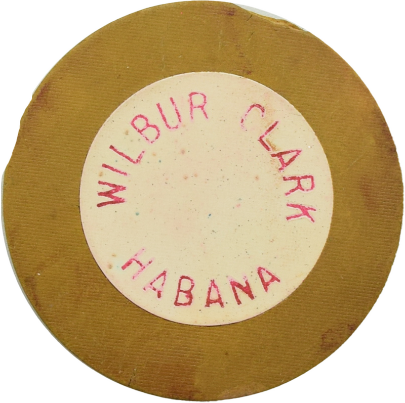 Wilbur Clark's Casino Havana Cuba Mustard C&S Roulette Chip