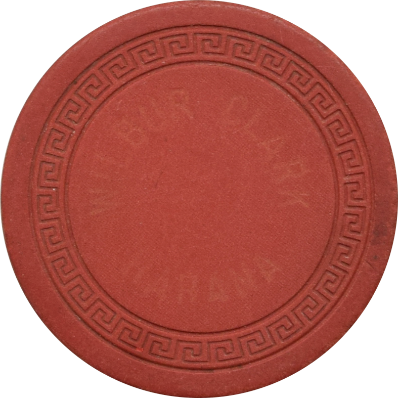 Wilbur Clark's Casino Havana Cuba Red E Roulette Chip