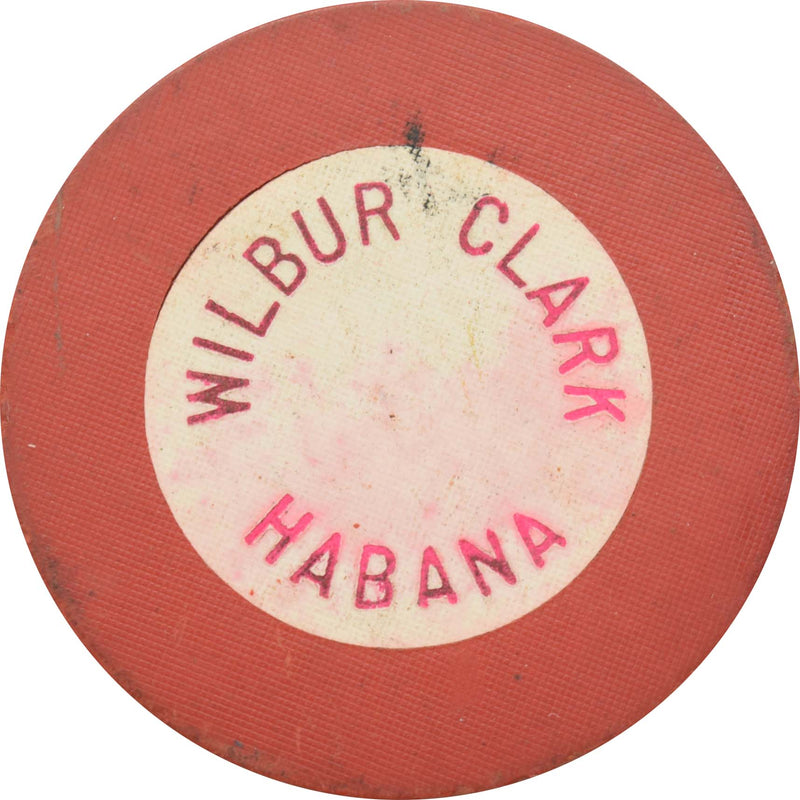Wilbur Clark's Casino Havana Cuba Red C&S Roulette Chip