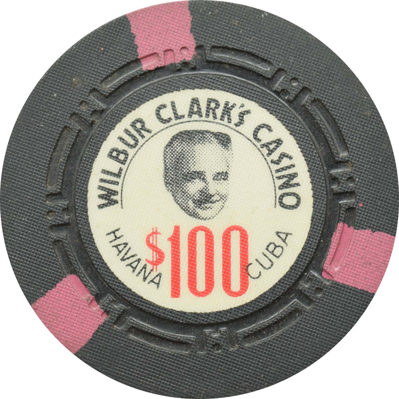 Wilbur Clark's Casino Havana Cuba $100 Chip