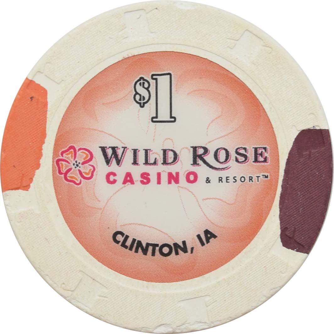 Wild Rose Casino Clinton Iowa $1 Chip 2008