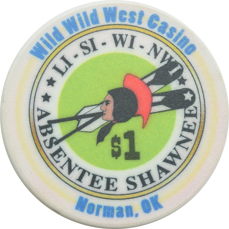 Wild Wild West Casino Norman Oklahoma $1 Chip