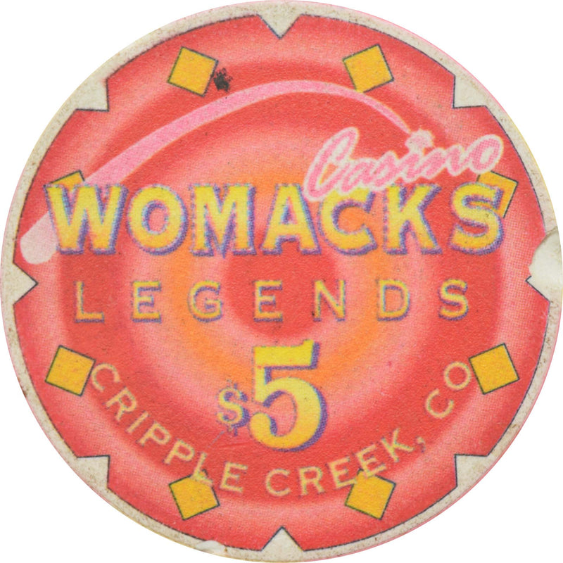 Womacks Casino & Hotel Cripple Creek Colorado $5 Chip