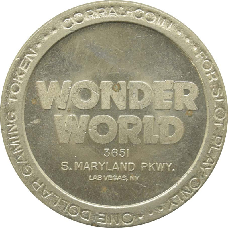 Wonderworld Casino 3651 S. Maryland Pkwy. $1 Token 1986