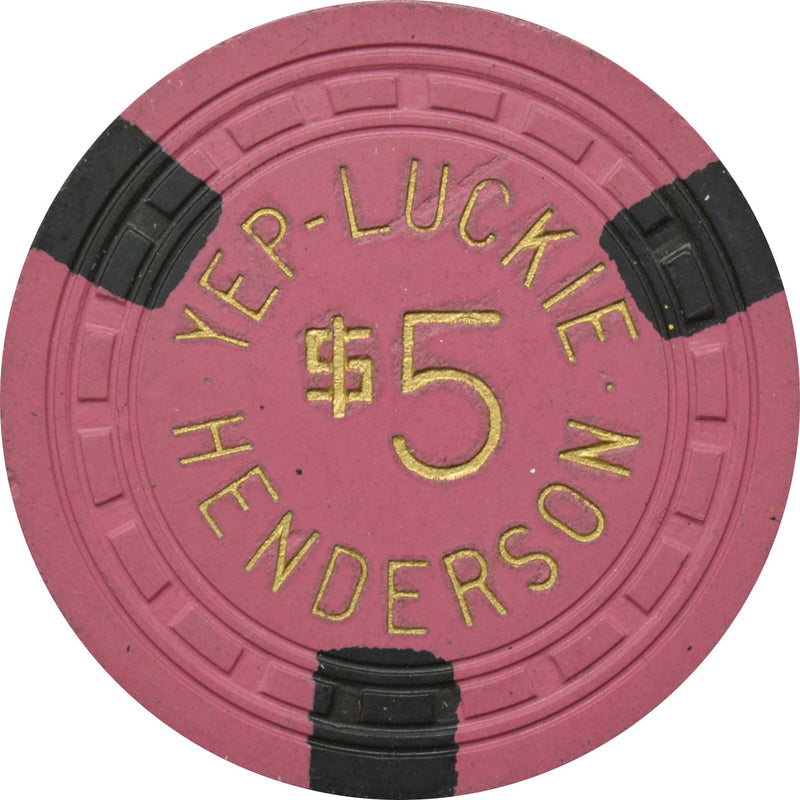 Lucky Club (Yep-Luckie) Casino Henderson Nevada $5 Chip 1962