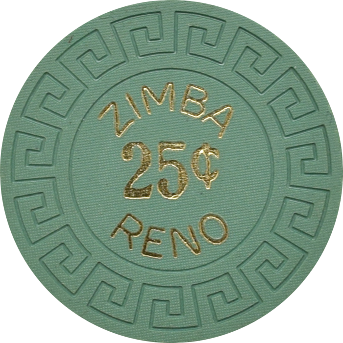 Zimba's Casino Reno Nevada 25 Cent Chip 1969