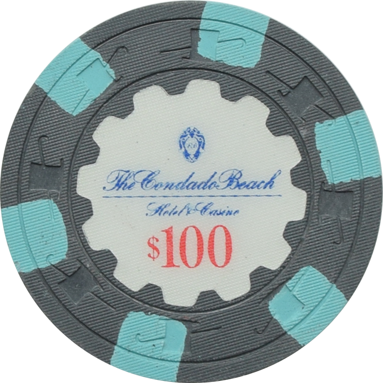 Condado Beach Casino San Juan Puerto Rico $100 Grey Chip