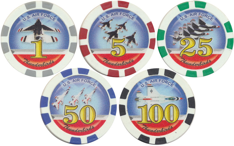 Thunderbirds U.S. Air Force Poker Chips - Spinettis Gaming - 1