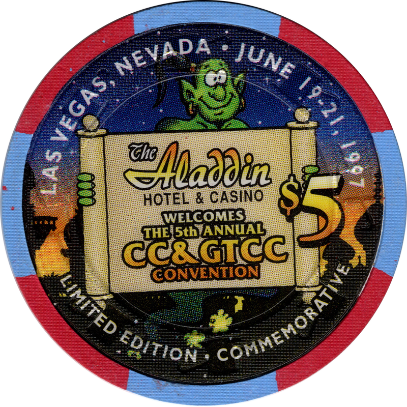 Aladdin Casino Las Vegas Nevada $5 CCGTCC 5th Convention Chip 1997