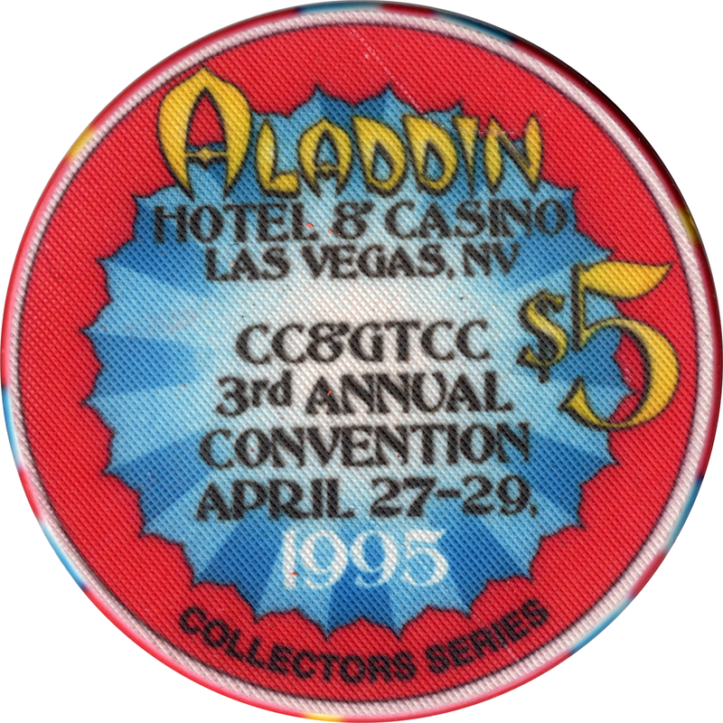 Aladdin Casino Las Vegas Nevada $5 CCGTCC 3rd Convention Chip 1995