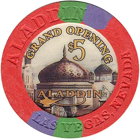 Aladdin Casino $5 Grand Opening Chip - Spinettis Gaming - 1