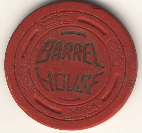 Barrel House $45 (red 1952) Chip - Spinettis Gaming - 1