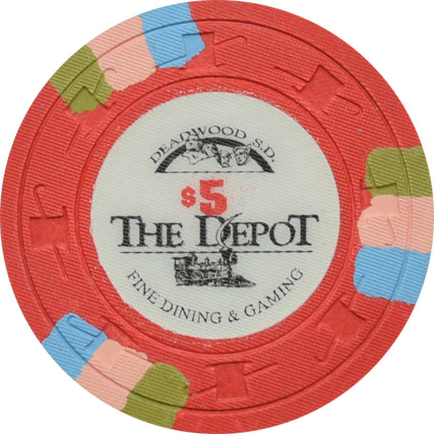 The Depot Casino Deadwood South Dakota $5 Chip