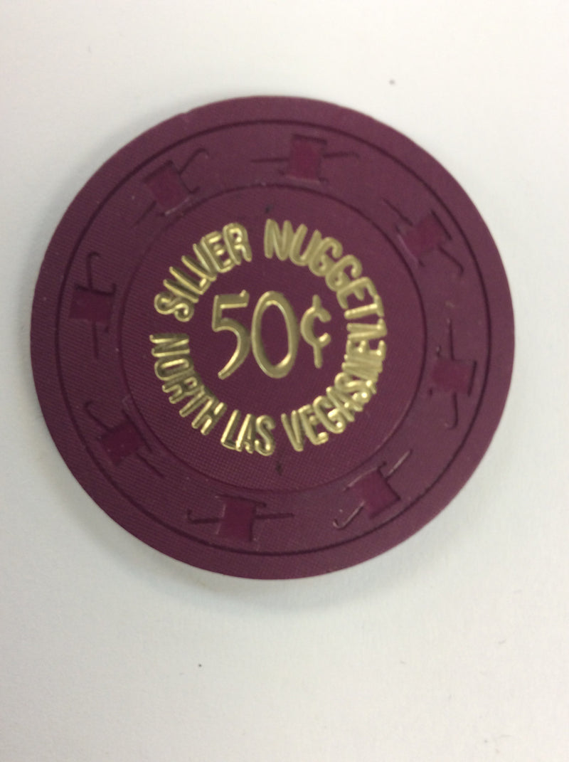 Silver Nugget 50cent (burgundy) chip - Spinettis Gaming