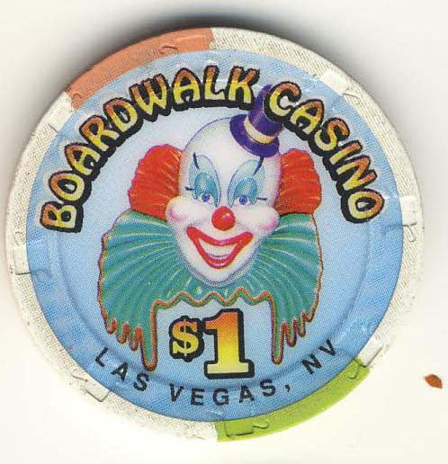 Boardwalk Casino $1 (white 1998) Chip - Spinettis Gaming - 1