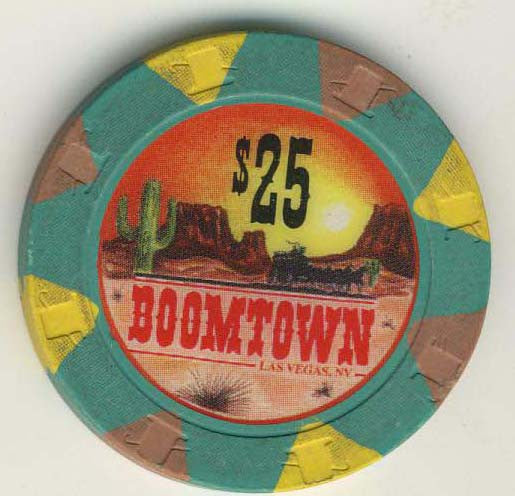 Boomtown Casino $25 (green 1994) Chip - Spinettis Gaming - 1