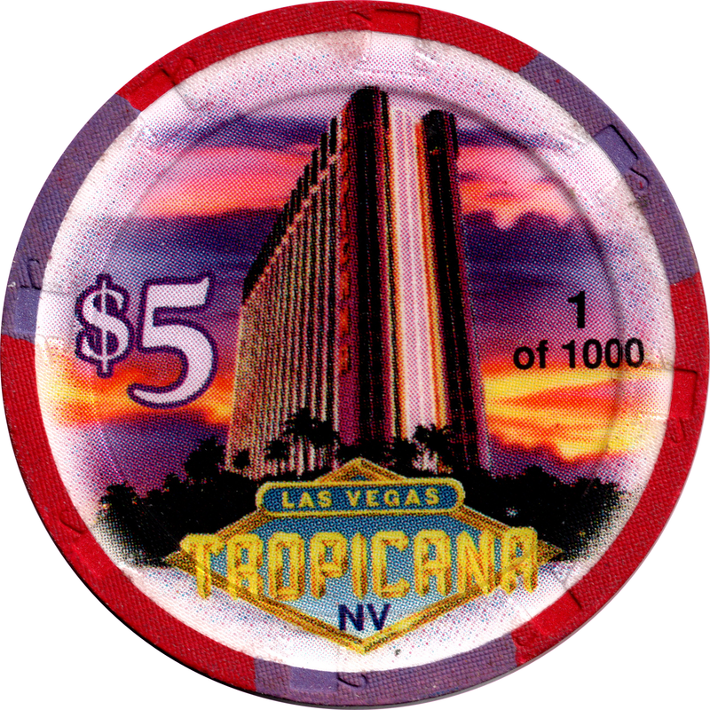 Tropicana Casino Las Vegas Nevada $5 New Folies Bergere Chip 1997
