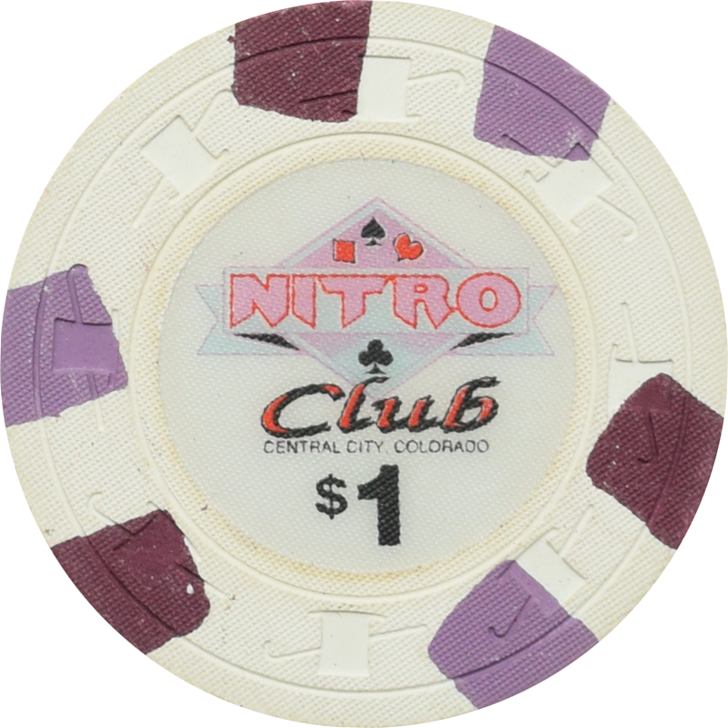 Nitro Club Casino Central City Colorado $1 Chip