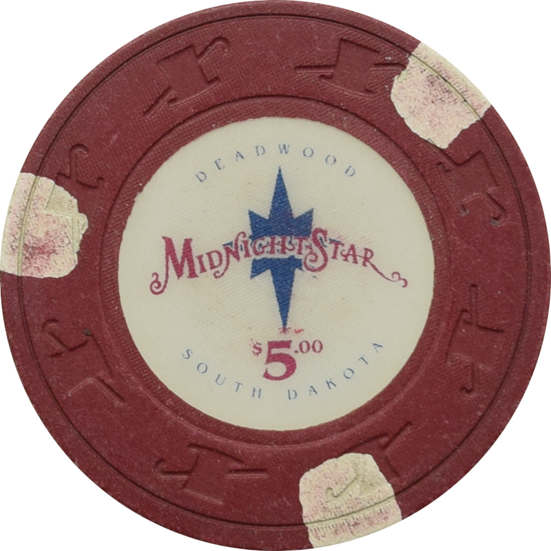 Midnight Star Casino Deadwood South Dakota $5 Chip