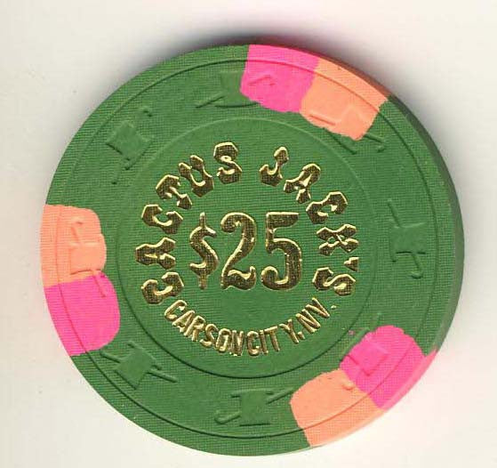 Cactus Jacks $25 (green 1980s) Chip - Spinettis Gaming - 1