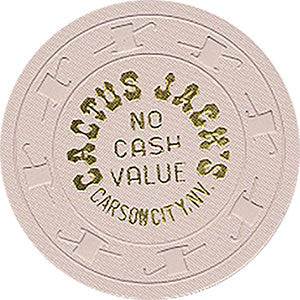 Cactus Jack's No Cash Value (White) Chip - Spinettis Gaming - 1