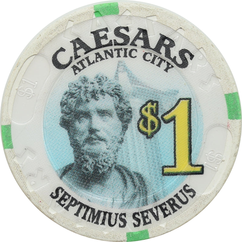 Caesars Casino Atlantic City NJ $1 Chip (Septimius Severus)