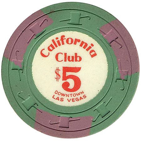 California Club $5 green (3-purple 1960s) Chip - Spinettis Gaming - 2