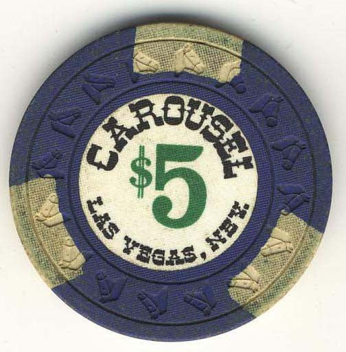 Carousel $5 (navy 1967) Chip - Spinettis Gaming - 1