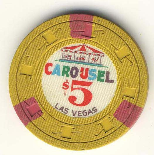 Carousel $5 (mustard 1965) Chip - Spinettis Gaming - 1