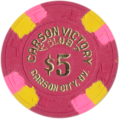 Carson Victory Club Casino Carson City Nevada $5 Chip 1980s