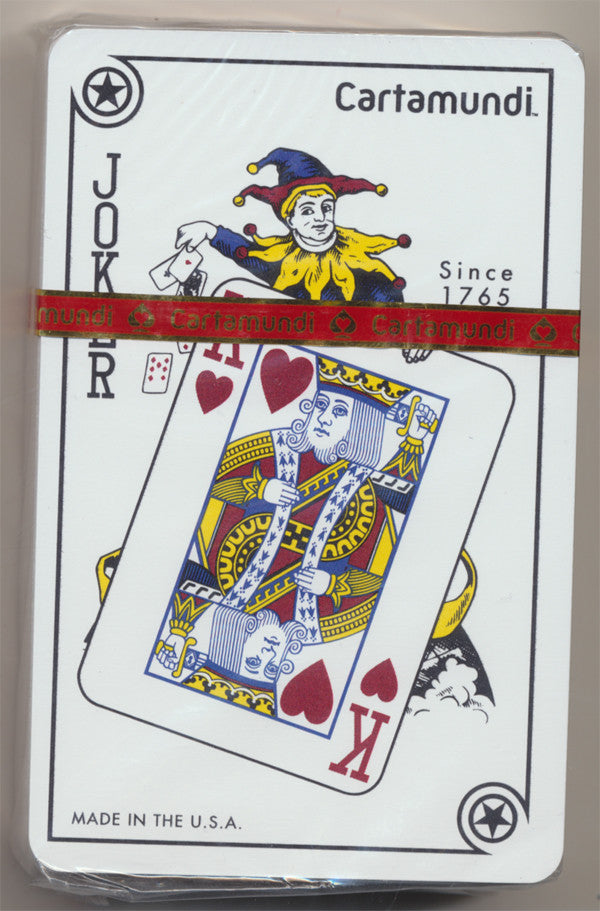 Cartamundi 100% Plastic Single Red Deck - Bridge Size - Standard Index - Casino Quality Playing Cards - Spinettis Gaming - 3