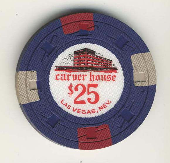 Carver House $25 (navy 1961) Chip - Spinettis Gaming - 2